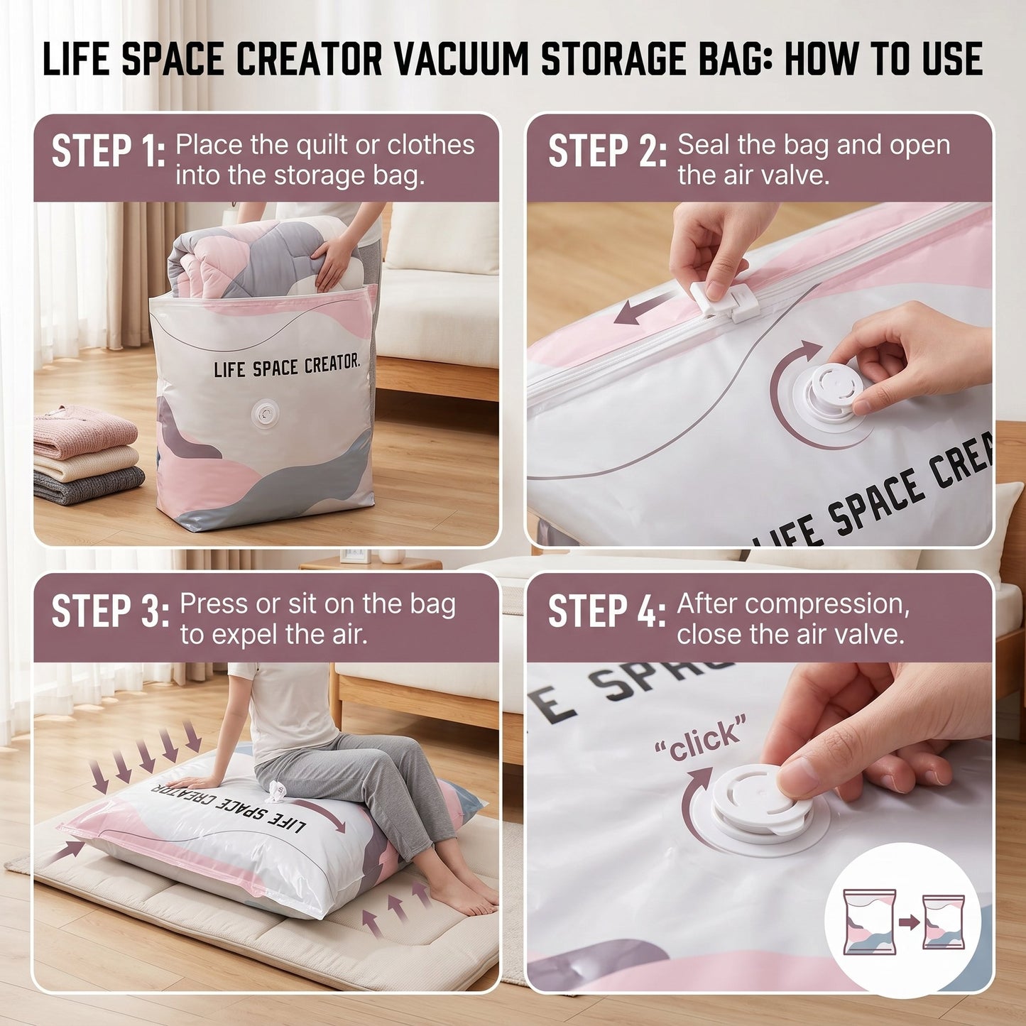📦 Large-Capacity Vacuum Bags – No Pump Needed! 💨✨(Buy 1 Get 1 FREE)