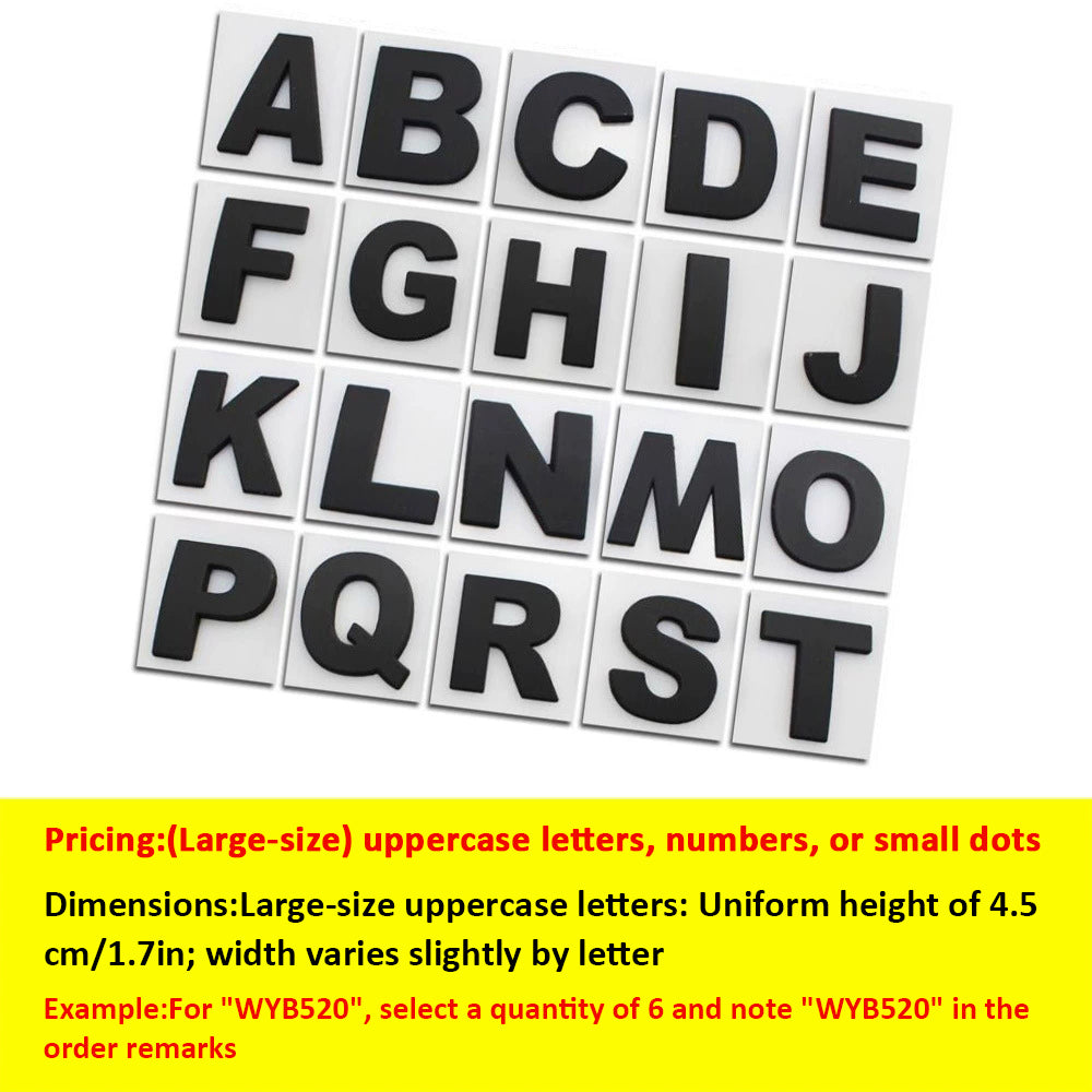 Metal car English letter car stickers personalized modification