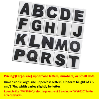 Metal car English letter car stickers personalized modification