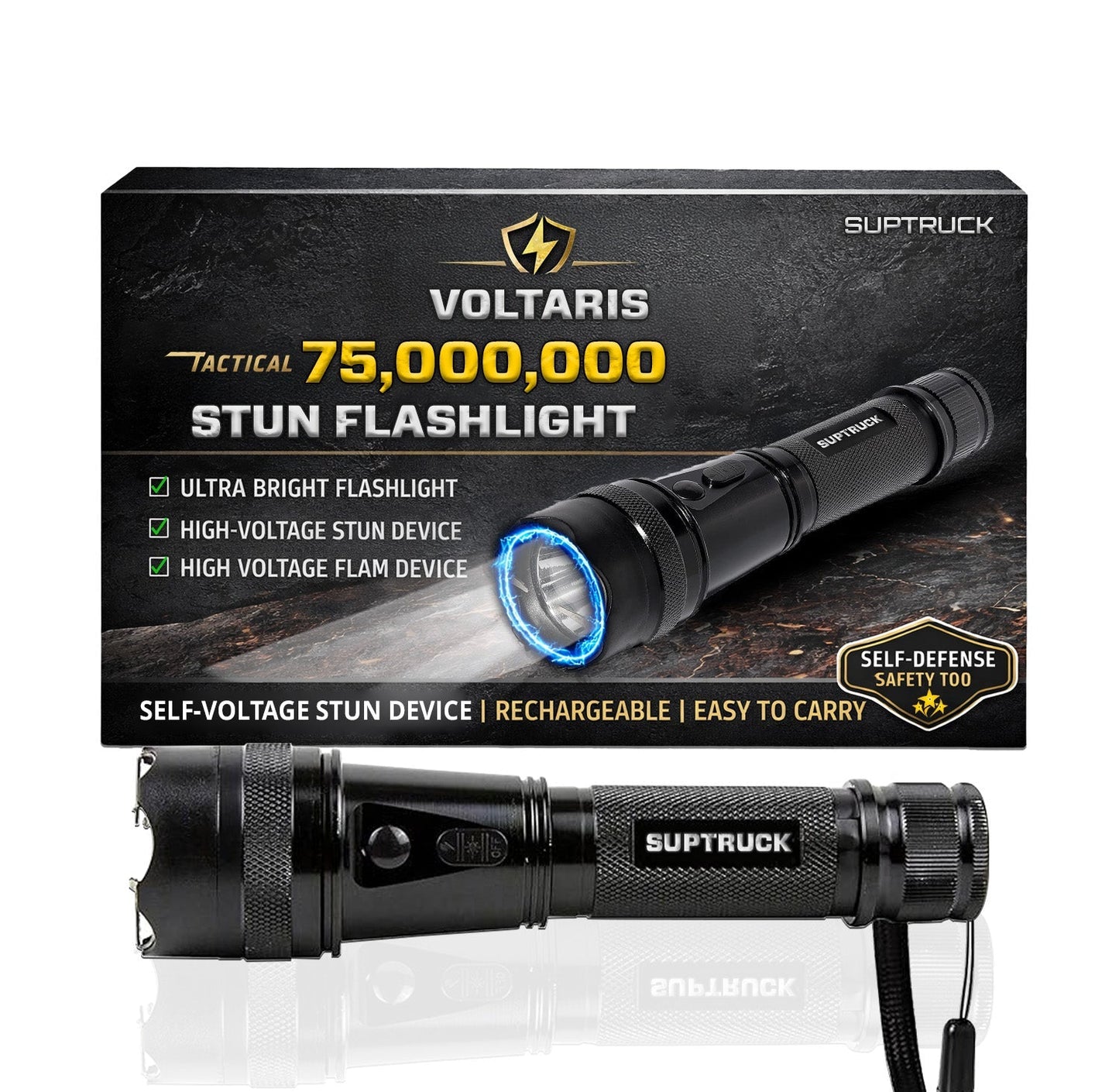 💥 2026 Upgrade 75% OFF ️🔦 VoltGuard X95 2in1 Stun Flashlight ⚡ Light in Dark, Power in Danger