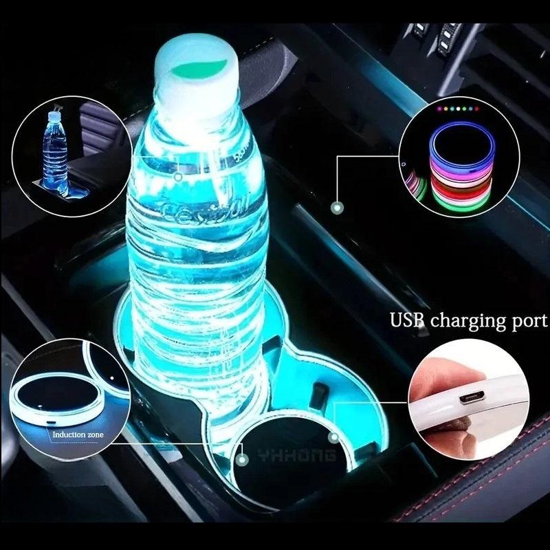 Car Illuminated Colorful LED Cup Mat