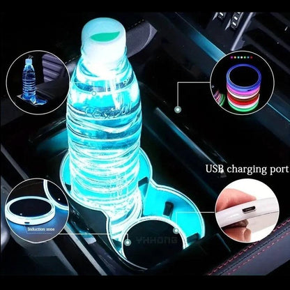 Car Illuminated Colorful LED Cup Mat