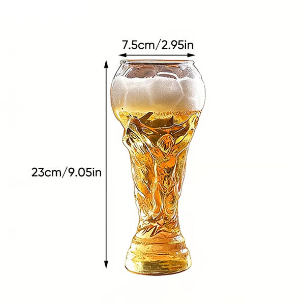 💥Limited Time Discount:⚽ Soccer Trophy Beer Glass — Celebrate your win. One sip at a time. 🏆🍺