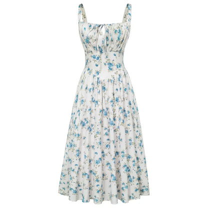 🔥 BIG SALE🔥2026 Women's Floral Midi Dress Corset Sundresses