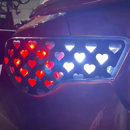 48x 30cm car headlight tail light love heart-shaped sticker PVC material