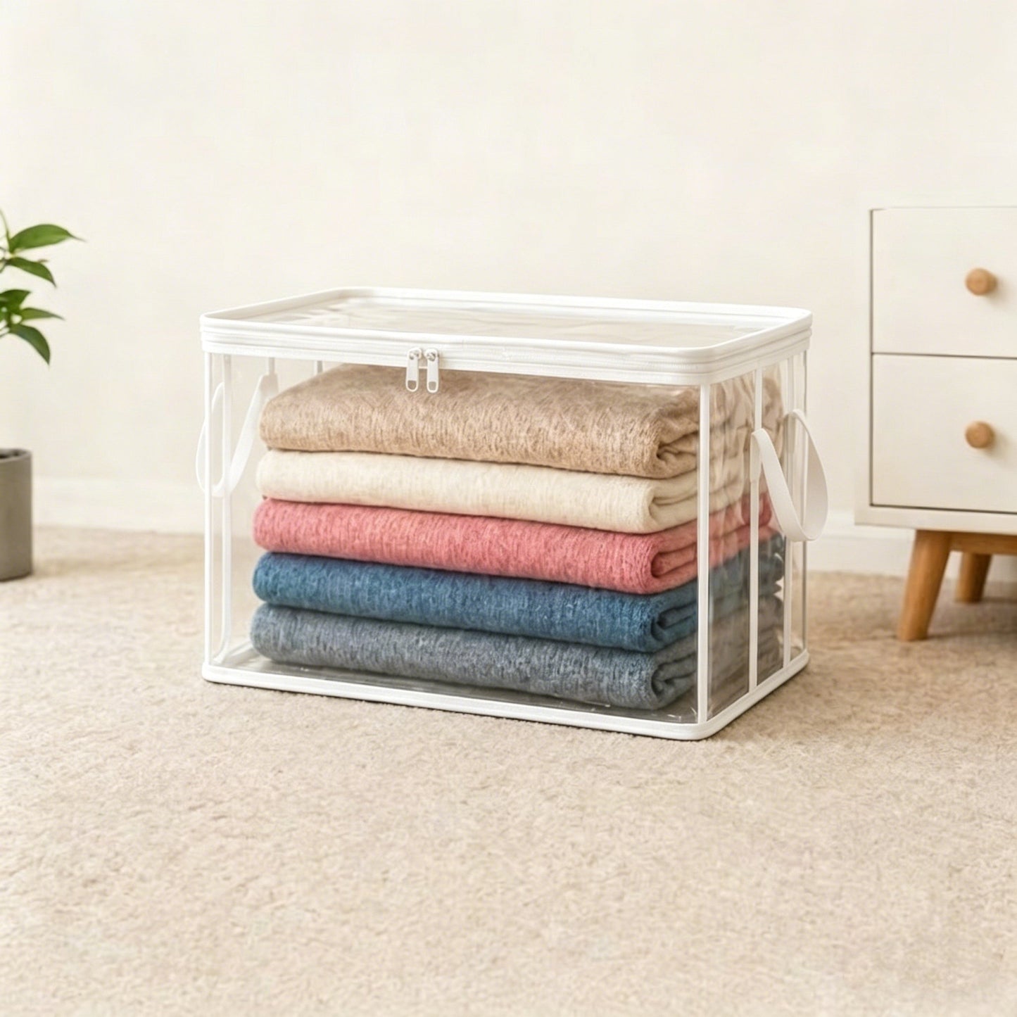 📦Large Heavy-Duty Thick Plastic Clear Storage Bag for Clothes, Moving & Storage