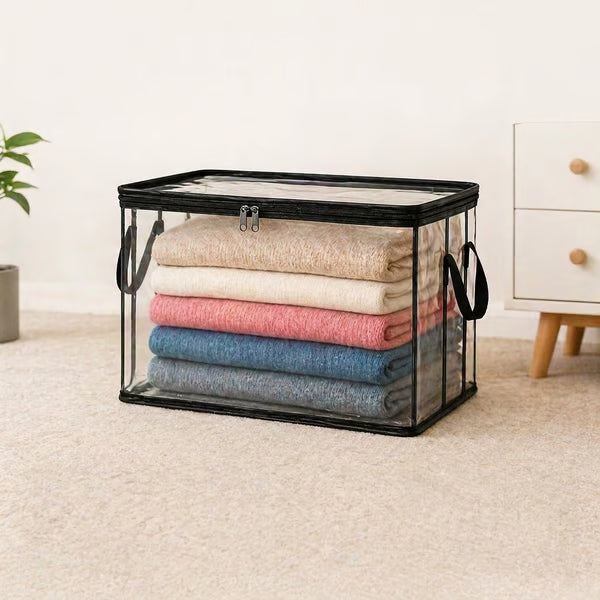 📦Large Heavy-Duty Thick Plastic Clear Storage Bag for Clothes, Moving & Storage