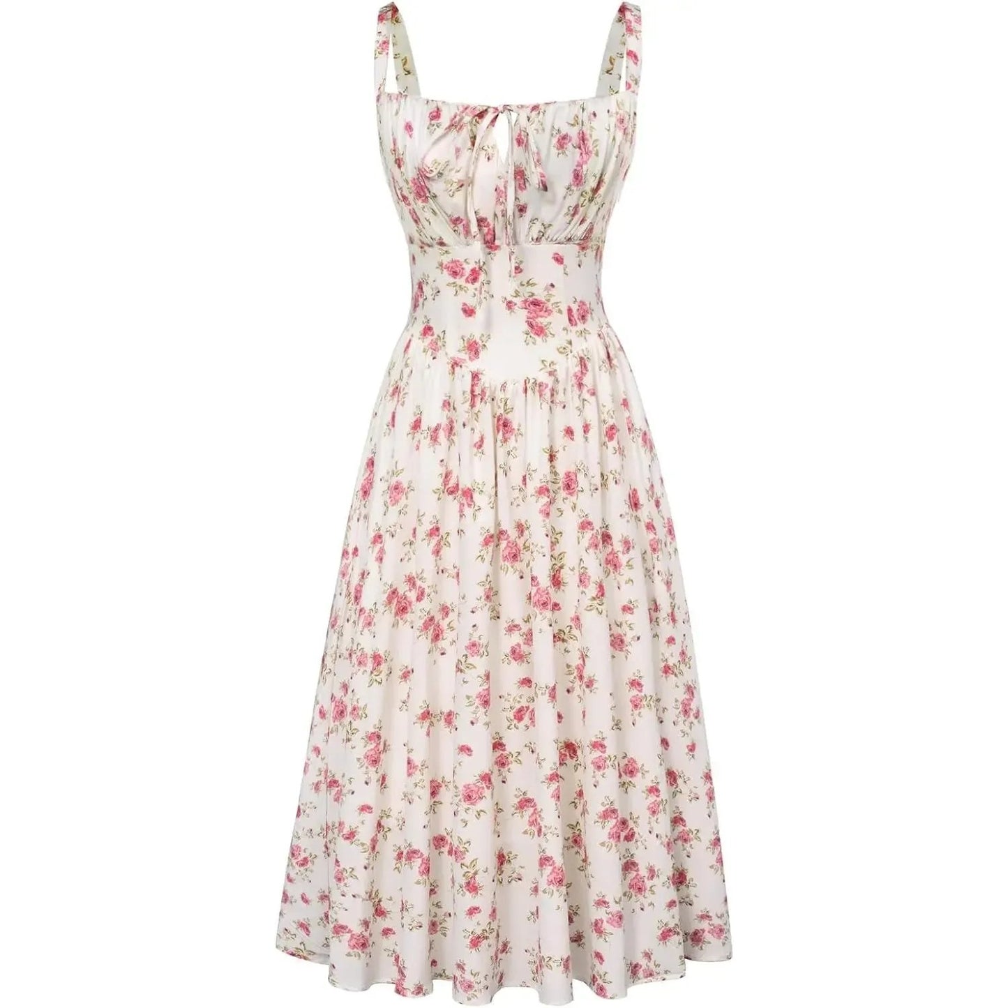 🔥 BIG SALE🔥2026 Women's Floral Midi Dress Corset Sundresses