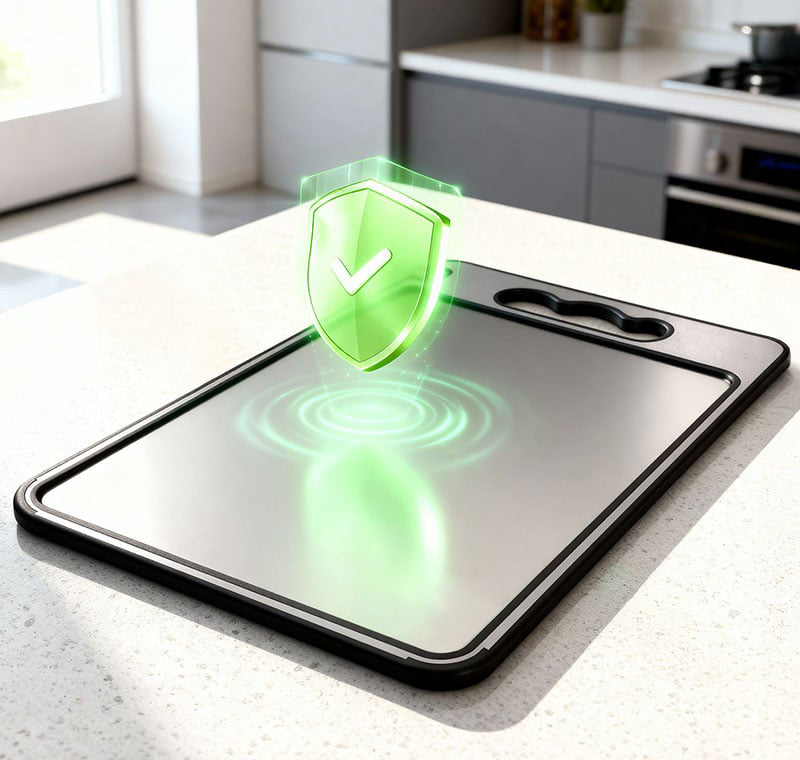 Pure Titanium Cutting Board - Cut clean, cook safer